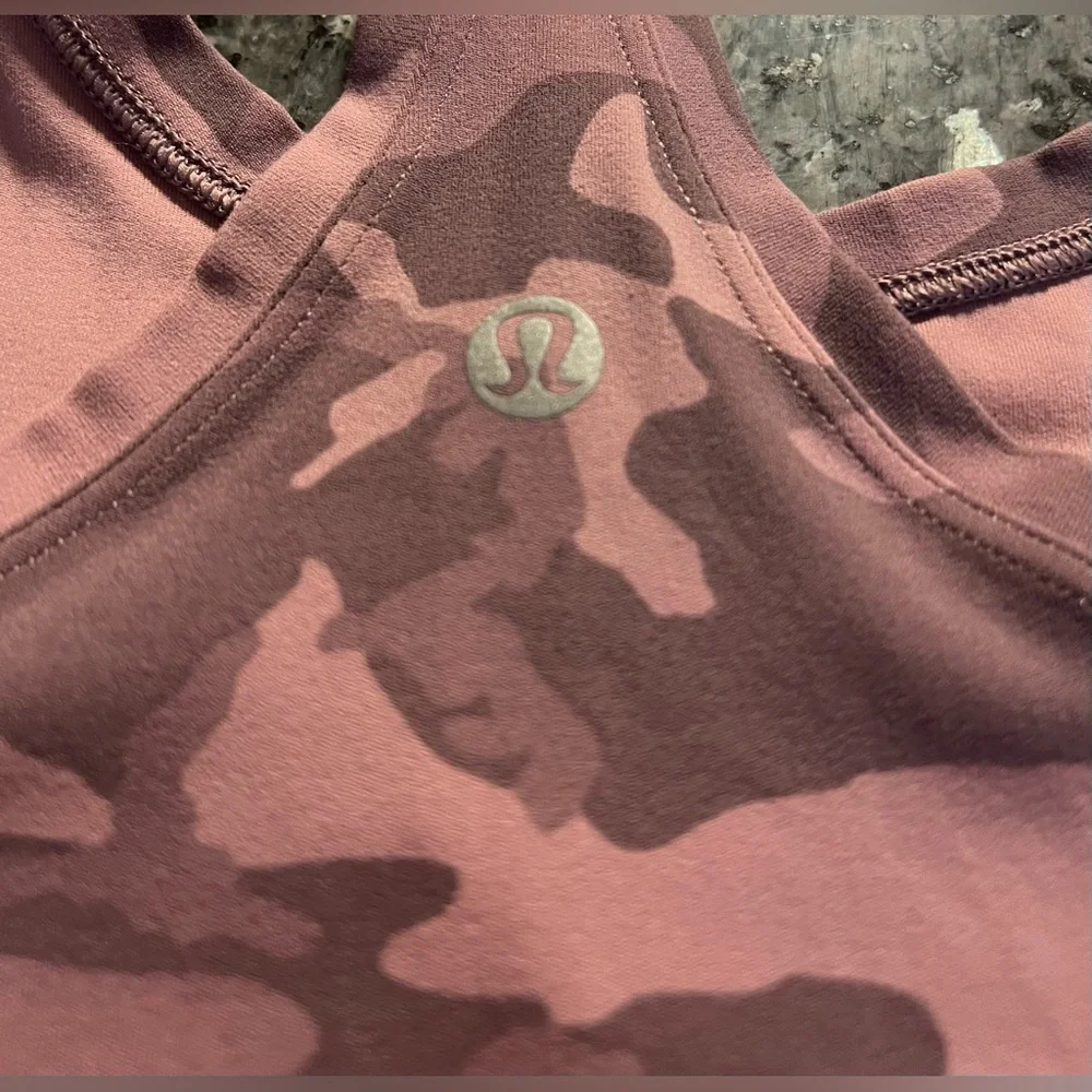 NWT Lululemon Cool Racerback || *Nulu Incognito Camo Pink Taupe Multi - Picture 7 of 8